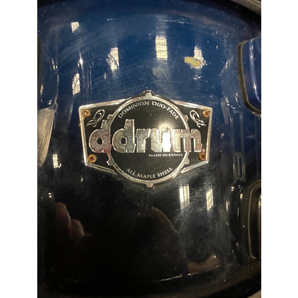 Used ddrum 7X13 Dominion Maple Snare black and blue Drum