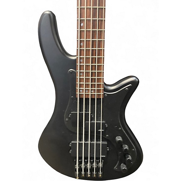 Used Schecter Guitar Research Stiletto Stealth Black Electric Bass Guitar