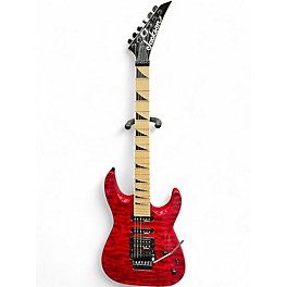 Used Jackson JS34Q Dinky TRANSPARENT RED Solid Body Electric Guitar