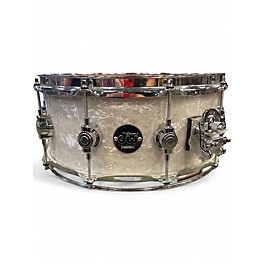 Used DW 6.5X14 Performance Series Snare WHITE MARINE Drum