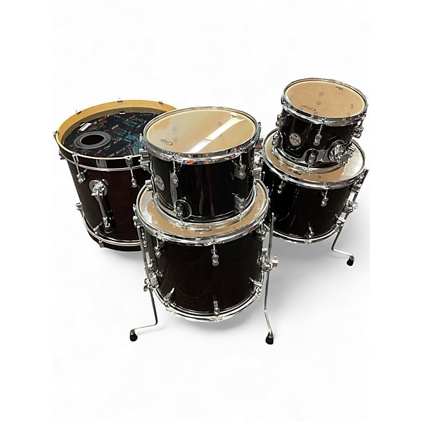 Used PDP by DW 6 Piece Concept Series Dark Cherry Burst Drum Kit