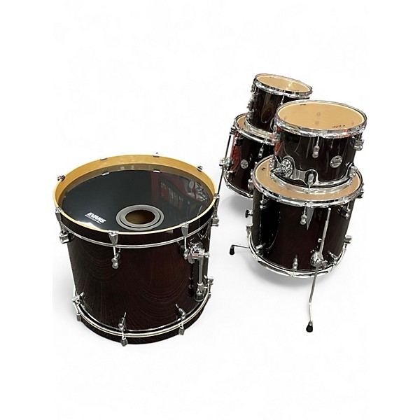 Used PDP by DW 6 Piece Concept Series Dark Cherry Burst Drum Kit