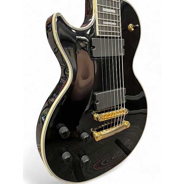 Used Epiphone Matt Heafy Les Paul Custom 7 Left Handed Black Electric Guitar