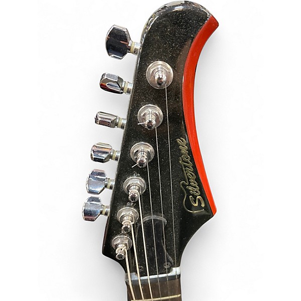 Used Silvertone PAUL STANLEY BLACK Solid Body Electric Guitar