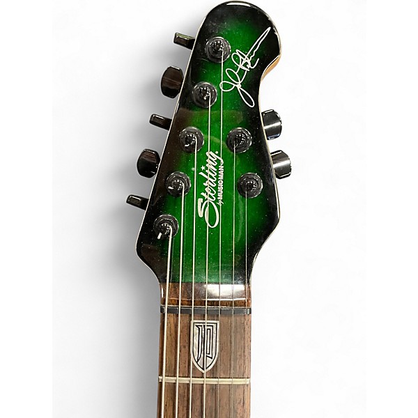 Used Sterling by Music Man John Petrucci JP157 7 String Emerald Green Solid Body Electric Guitar