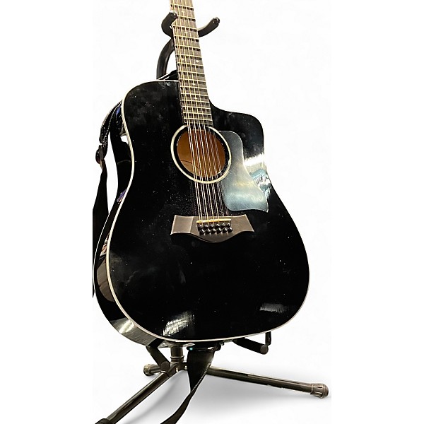 Used Taylor 250CE 12 STRING EBONY 12 String Acoustic Electric Guitar