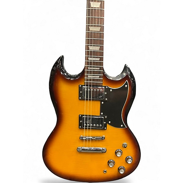 Used Corbin Musical Instruments SG Style Orange Burst Solid Body Electric Guitar