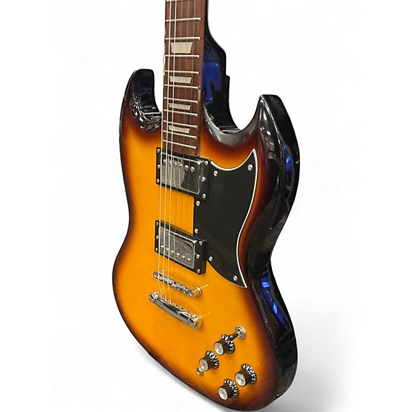 Used Corbin Musical Instruments SG Style Orange Burst Solid Body Electric Guitar