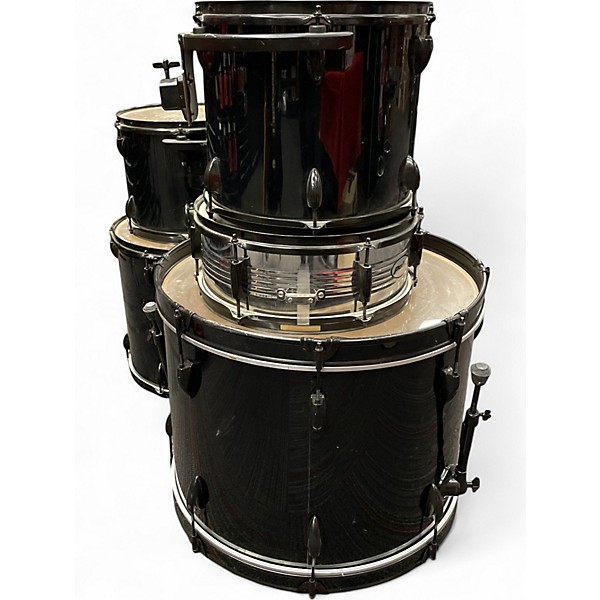 Used Pulse 5 Piece 5 Piece Kit Black Drum Kit