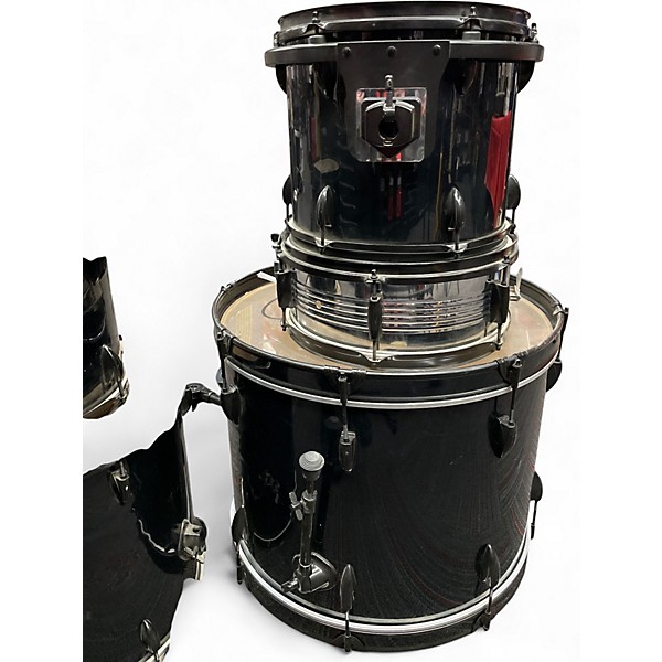 Used Pulse 5 Piece 5 Piece Kit Black Drum Kit