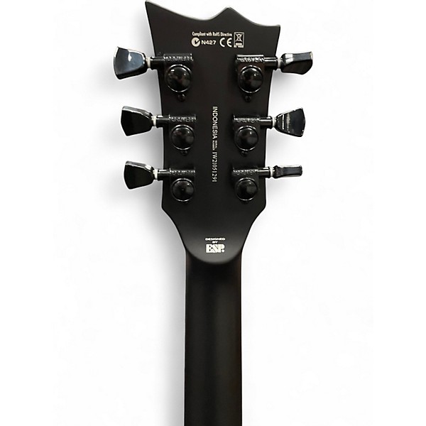 Used ESP LTD EC-FR Black Metal Satin Black Solid Body Electric Guitar
