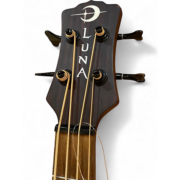 Used Luna LAB 30 TRIBAL Natural Acoustic Bass Guitar