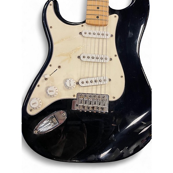 Used 2003 Fender Standard Stratocaster Black Solid Body Electric Guitar