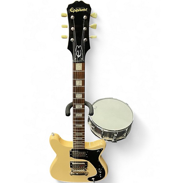 Used 2019 Epiphone PHANTOMATIC FRANK IERO Worn TV Yellow Solid Body Electric Guitar