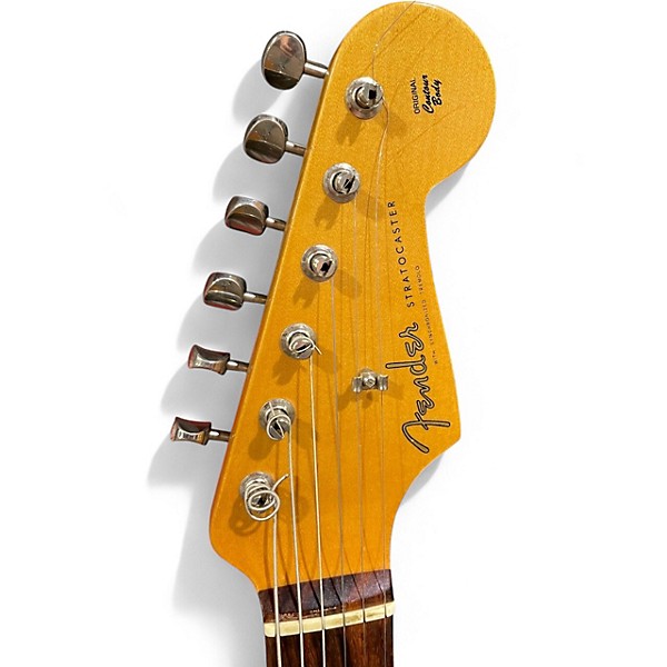 Used Fender classic series 60's stratocaster Black and White Solid Body Electric Guitar