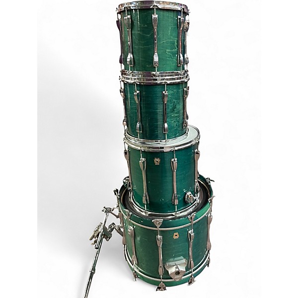Used Ludwig 4 Piece Classic Maple Turquoise Drum Kit
