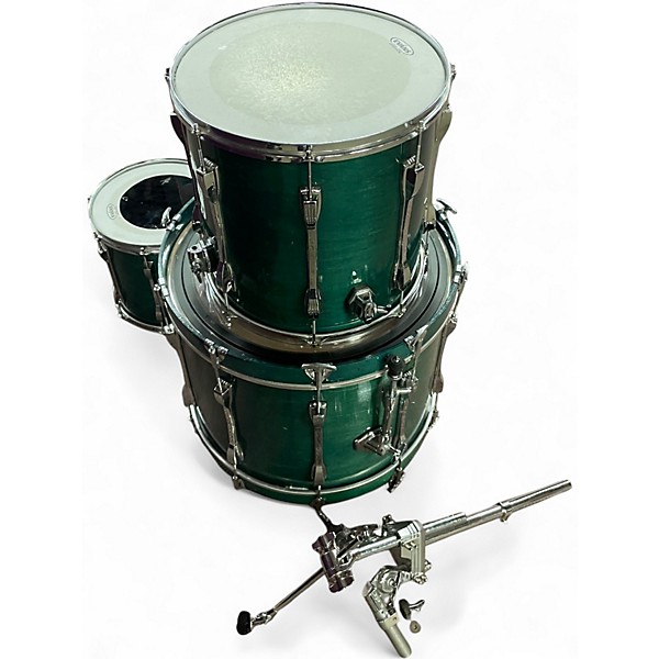 Used Ludwig 4 Piece Classic Maple Turquoise Drum Kit