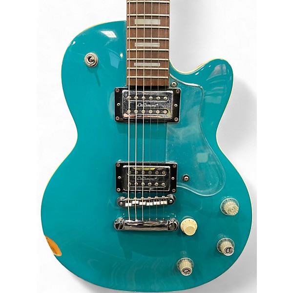 Used DeArmond M66 Turquoise Solid Body Electric Guitar
