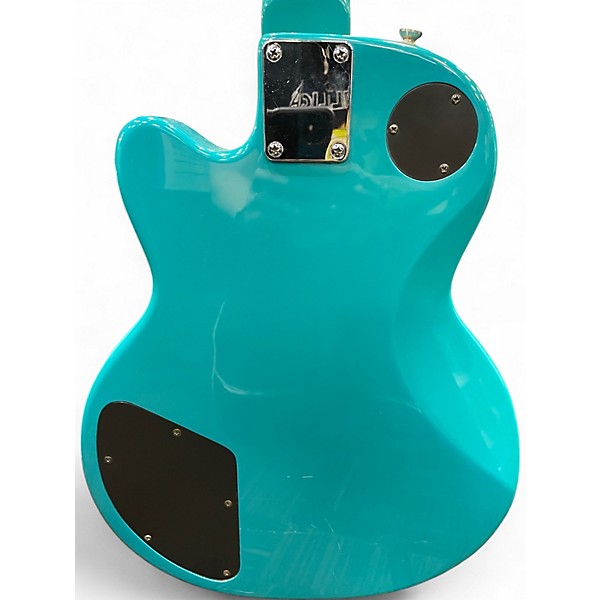 Used DeArmond M66 Turquoise Solid Body Electric Guitar