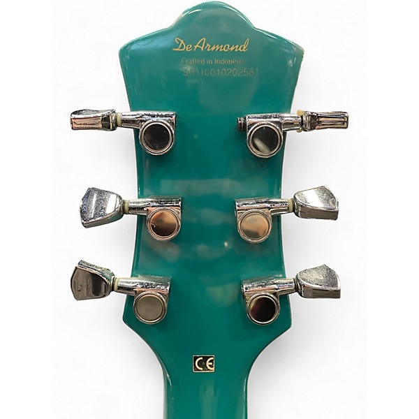 Used DeArmond M66 Turquoise Solid Body Electric Guitar