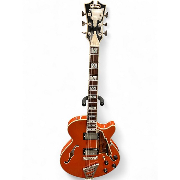 Used D'Angelico DELUXE SS Orange Hollow Body Electric Guitar