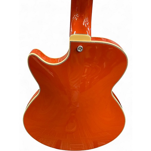 Used D'Angelico DELUXE SS Orange Hollow Body Electric Guitar