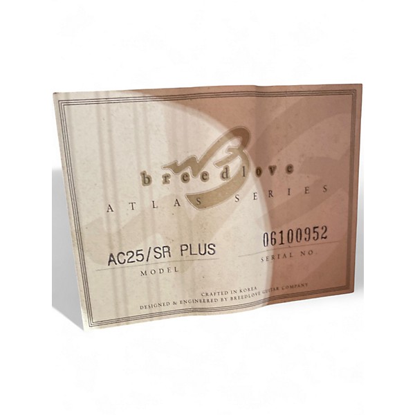 Used Breedlove AC25 SR Plus Natural Acoustic Electric Guitar