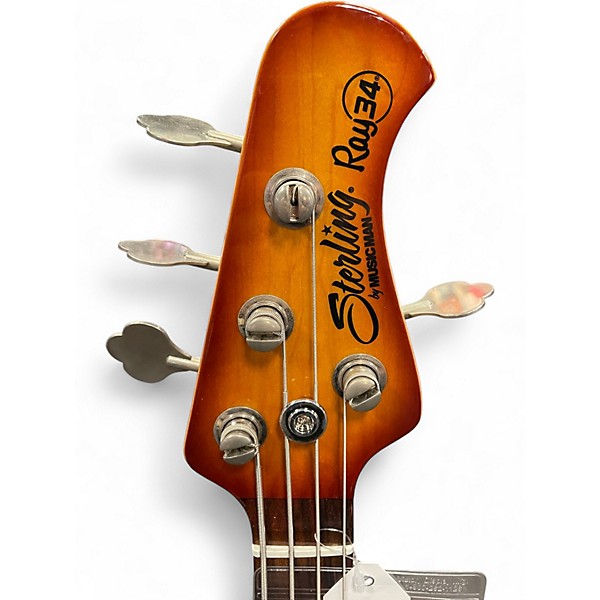 Used Sterling by Music Man Ray34 Honey Burst Electric Bass Guitar