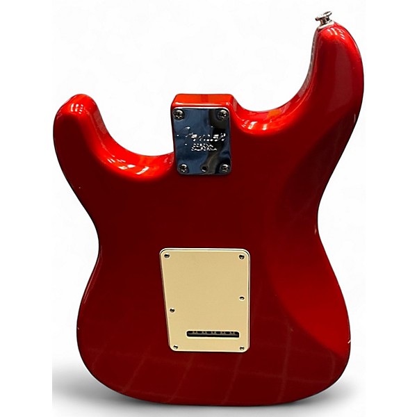 Used 2002 Fender American Stratocaster Chrome Red Solid Body Electric Guitar