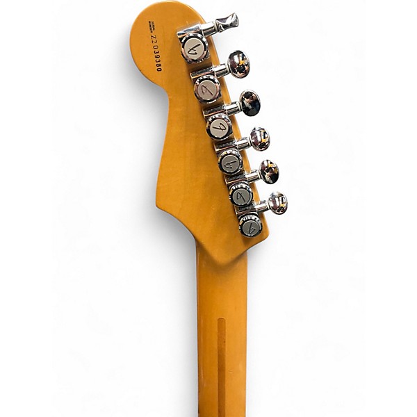 Used 2002 Fender American Stratocaster Chrome Red Solid Body Electric Guitar