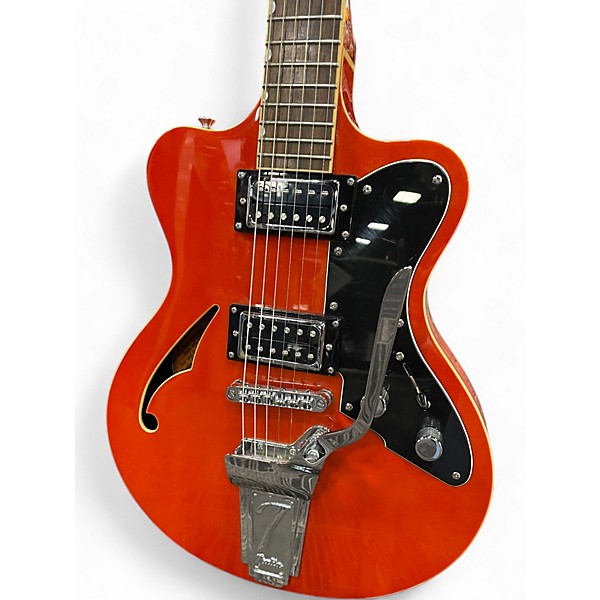 Used Italia Maranello 61 Orange Hollow Body Electric Guitar