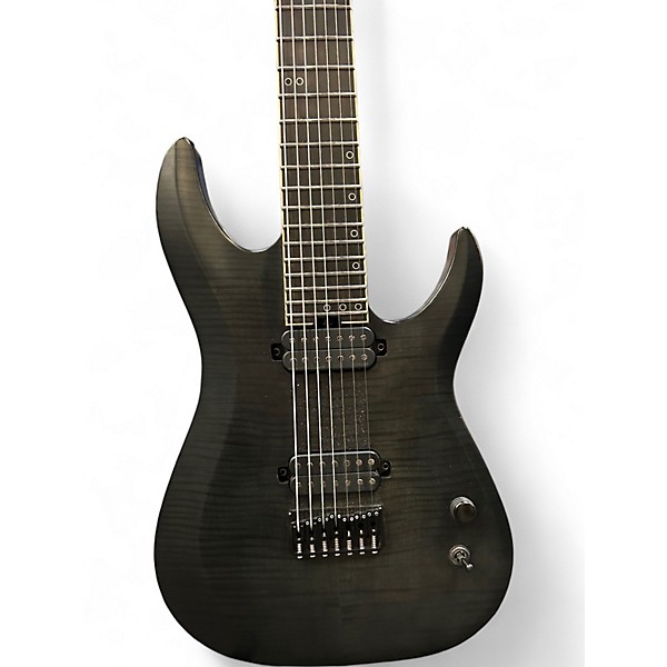 Used Schecter Guitar Research Keith Merrow KM7 MKII 7 string Black Solid Body Electric Guitar