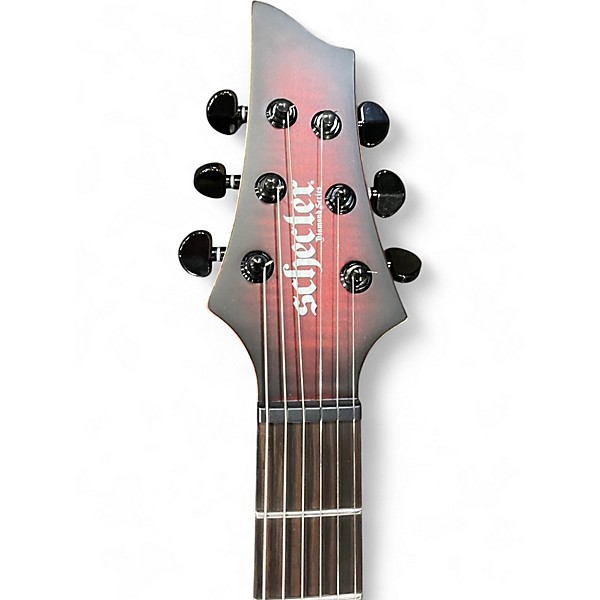 Used Schecter Guitar Research Diamond series sunset extreme  Burgundy Solid Body Electric Guitar