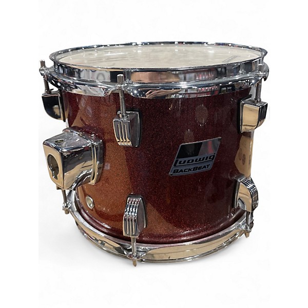 Used Ludwig 5 Piece Backbeat Complete Burgundy Mist Drum Kit