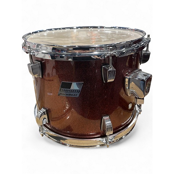 Used Ludwig 5 Piece Backbeat Complete Burgundy Mist Drum Kit