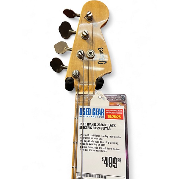 Used Ibanez 2366B Black Electric Bass Guitar