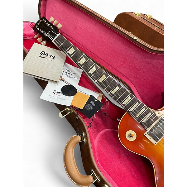Used 2021 Gibson Custom Murphy Lab 1958 Les Paul Standard Reissue Ultra Light Aged Heritage Cherry Sunburst Solid Body Ele...