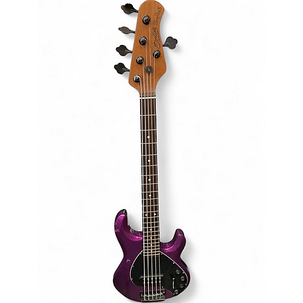 Used Sterling by Music Man STINGRAY 5 RAY35 PURPLE SPARKLE Electric Bass Guitar