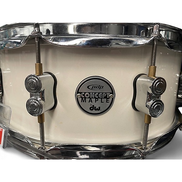 Used PDP by DW 14X6.5 Concept Series Snare Pearlescent White Drum