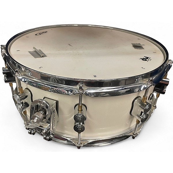 Used PDP by DW 14X6.5 Concept Series Snare Pearlescent White Drum