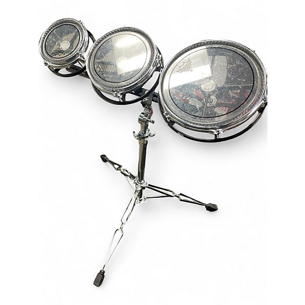 Used Remo 3 Piece Rototom Black Roto Toms