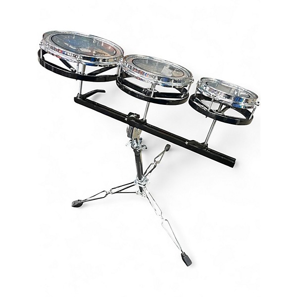 Used Remo 3 Piece Rototom Black Roto Toms