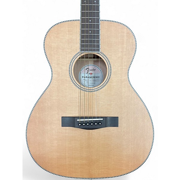 Used Fender PARAMOUNT PM-TE STD TRAVEL Natural Acoustic Guitar