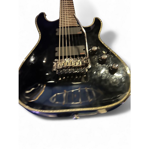 Used Schecter Guitar Research Diamond Series C7 Hellraiser Black Solid Body Electric Guitar