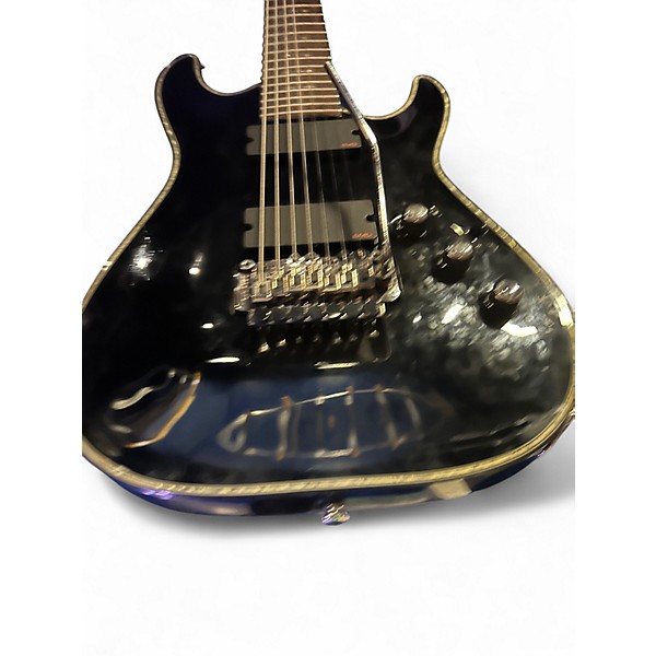Used Schecter Guitar Research Diamond Series C7 Hellraiser Black Solid Body Electric Guitar