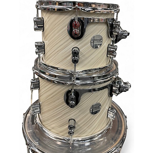 Used PDP by DW 4 Piece Concept Series TWISTED IVORY Drum Kit