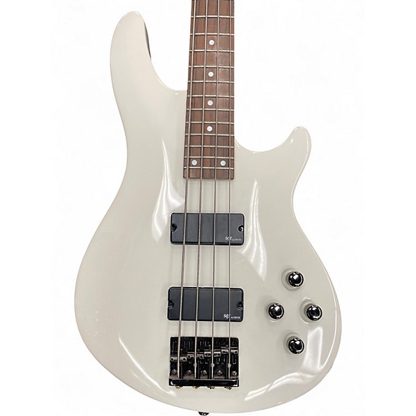 Used Schecter Guitar Research C4  White Electric Bass Guitar