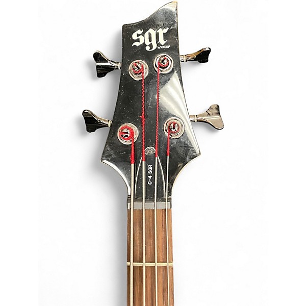 Used Schecter Guitar Research C4  White Electric Bass Guitar