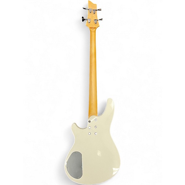 Used Schecter Guitar Research C4  White Electric Bass Guitar