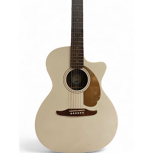 Used Fender Newporter Player WHITE Acoustic Electric Guitar